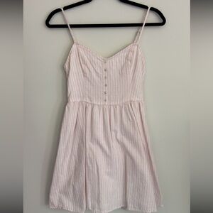Abercrombie & Fitch Pink and White Striped Mini Dress